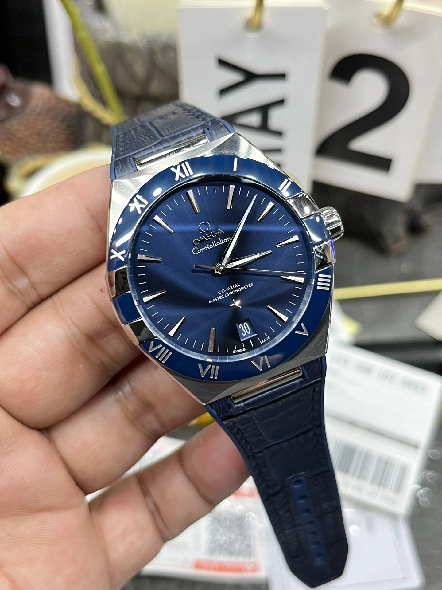 CBD Factory Omega Constellation 41mm Steel Blue Ceramic Bezel (131.33.41.21.03.001) 1:1 Super Clone – DD8900 Movement FlexibleFit 316